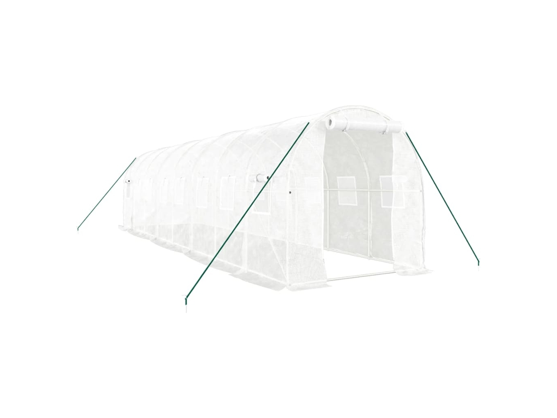 Maison Exclusive - Invernadero Con Estructura De Acero Blanco 16 M² 8x2x2 M