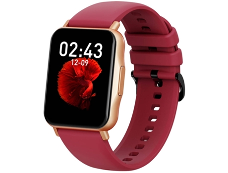 Smartwatch MDUG Monitor de Frequência Cardíaca Vermelho
