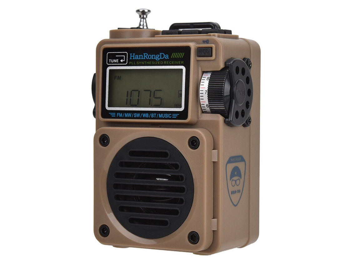 Radio de bolsillo Hanrongda DRH 701, radio digital portátil FM, MW, SW BM, 96 estaciones, tarjeta TF, reproductor de MP3, sonido de graves, mini radio de bolsillo para viajes y campamentos.