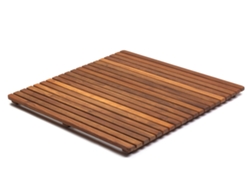 Rejilla de ducha de madera de teca Ol01350 Zenkooi 71x71cm
