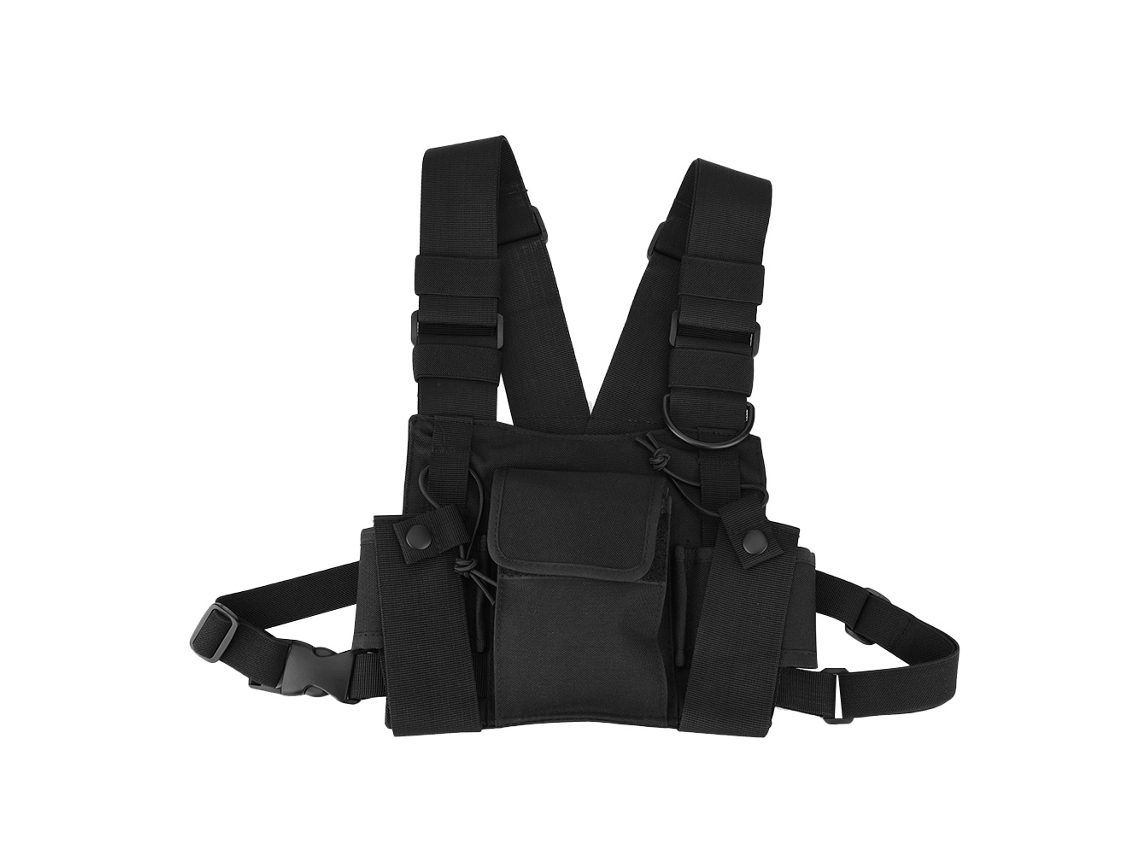 Riñonera Pectoral De Nailon De Alta Calidad Para Radio Walkie-talkie, Ajustable Para Uso Manos Libres.