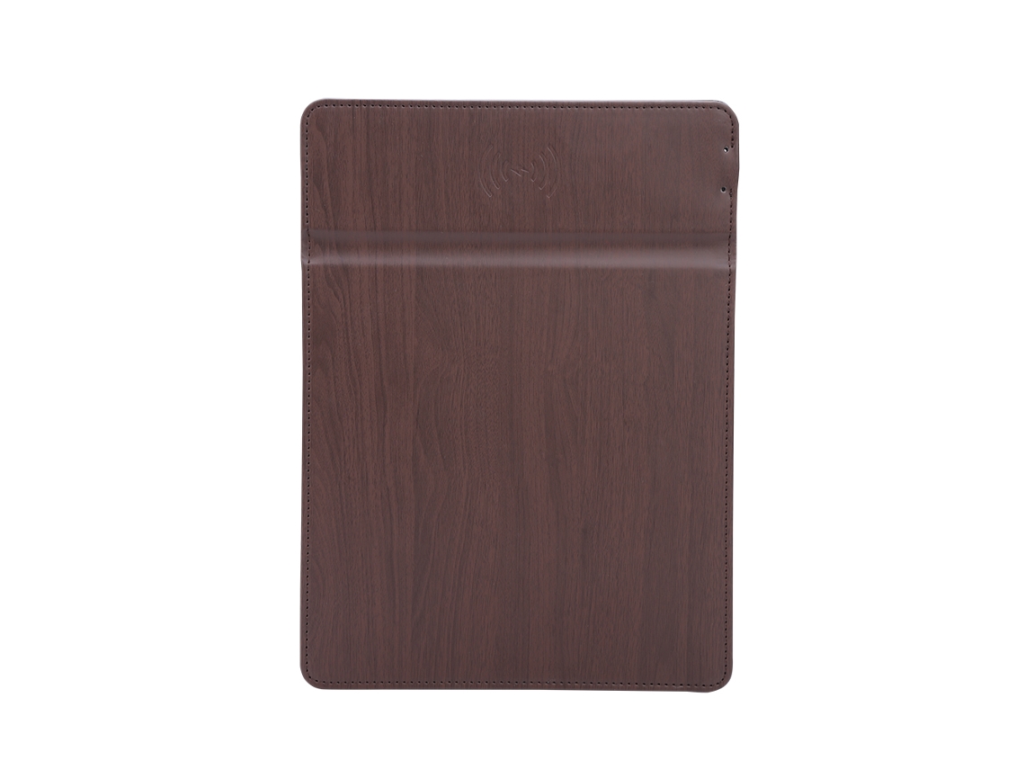 Almohadilla De Ratón De Cuero Con Carga Inalámbrica Y Soporte Para Teléfono Para Samsung S6/s6 Edge/s6 Note