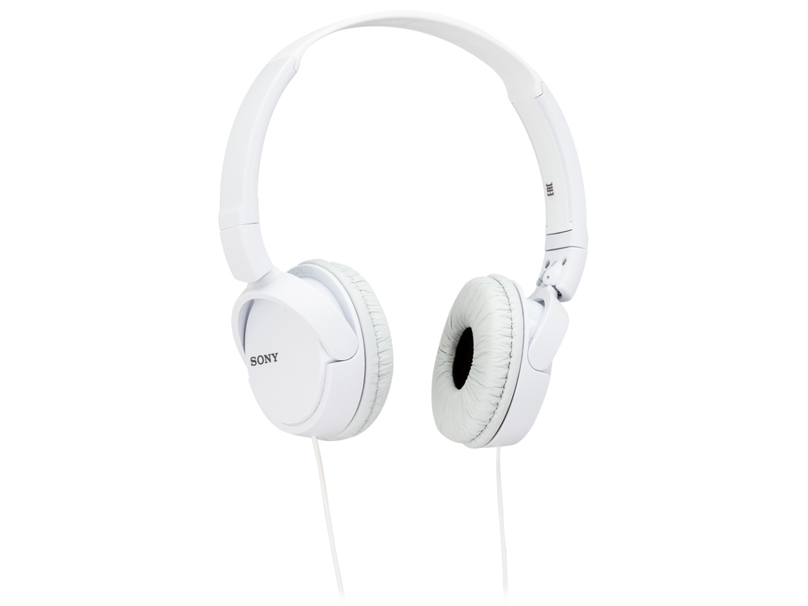 Auriculares con Cable SONY Mdr-Zx110 (On Ear - Micrófono - Blanco)