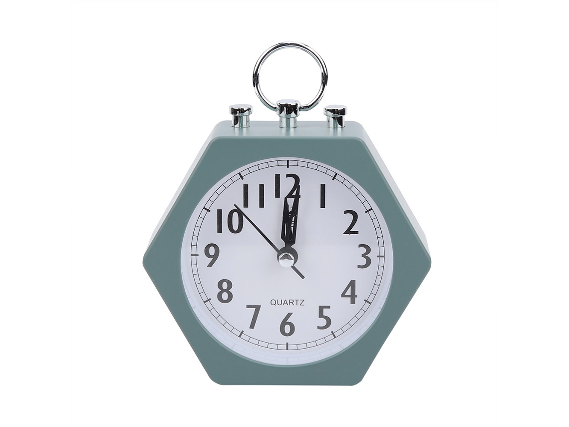 Reloj despertador digital LED con pantalla grande estilo verde