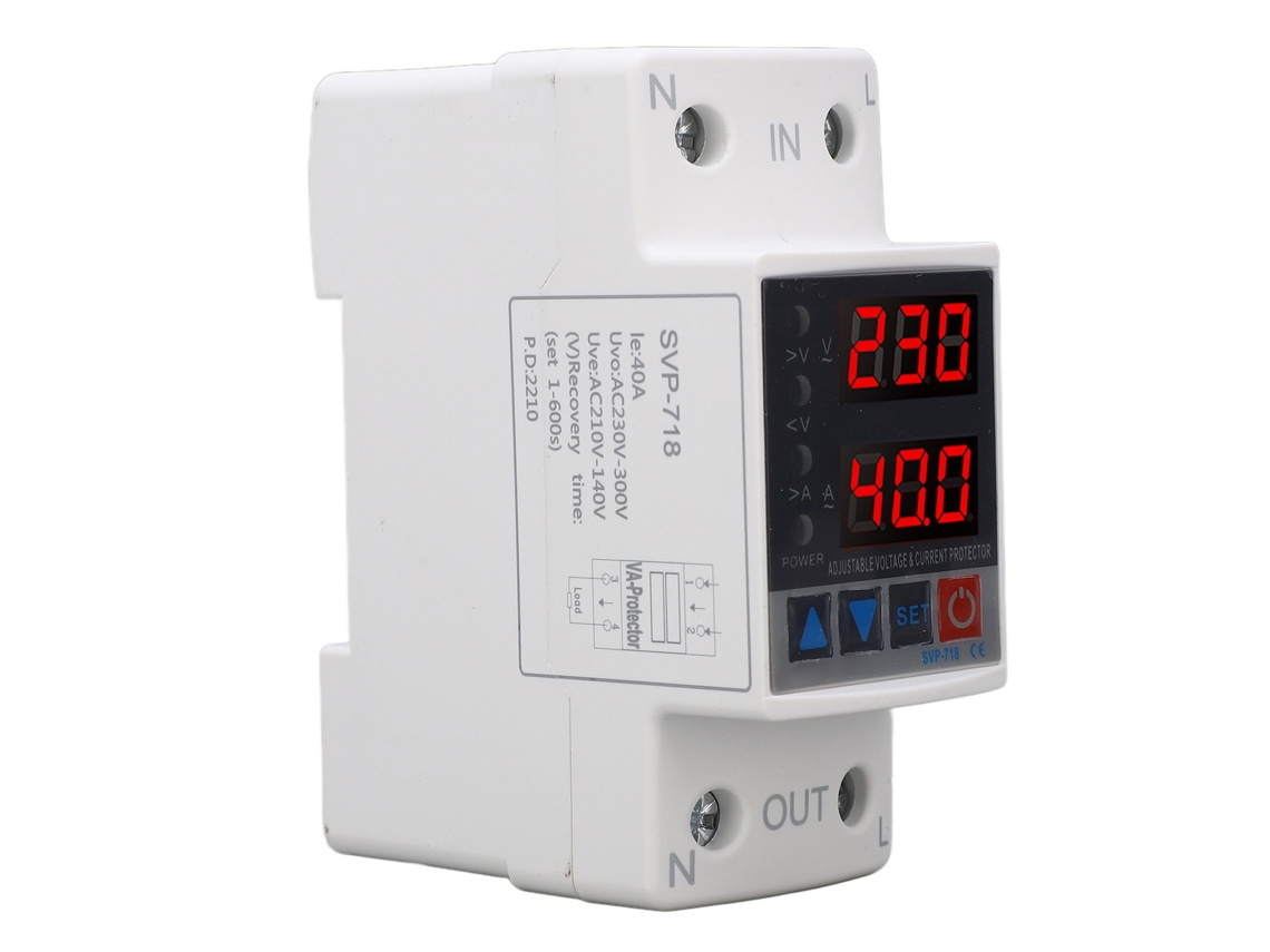 2026-protector De Sobrecarga Y Baja Tensión Auto Resetable Ajustable Dispositivo Protector Inteligente Ac220v 40a