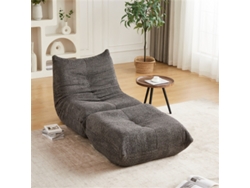 Sofá de suelo estilo Togo con otomana – Sillón de chenilla
