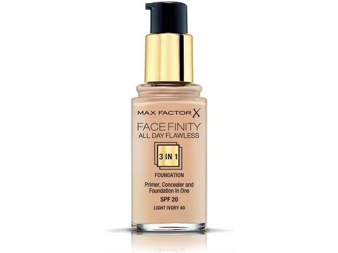 Base MAX FACTOR Facefinity 3 In 1 Foundation SPF20 40 Light Ivory ( 30 ml)