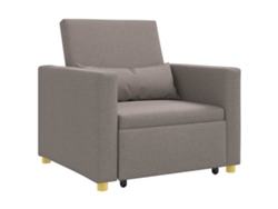 Maison Exclusive - Cama Sofá Desplegable Individual Taupé 90 X 165 X 87 Cm Tela