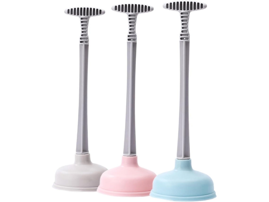 Juego de 3 desatascadores para baño y cocina.