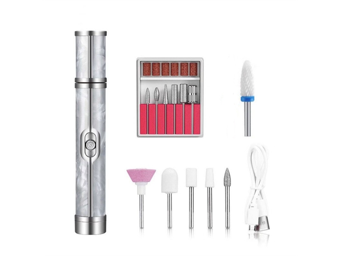 Set de manicura/pedicura Kit Eléctrico Profesional para Uñas Acrílicas y de Gel Lalamoli Plata Lalamoli