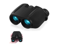 Binoculares para adultos y niños Binoculares compactos 10x25 para observación de aves Teatro y conciertos Caza y juegos deportivos Negro USHION