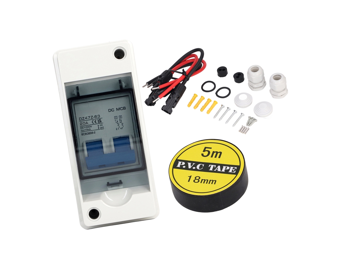 Interruptor de desconexión solar 20A IP65, aislador fotovoltaico CC 1000V Sunflare