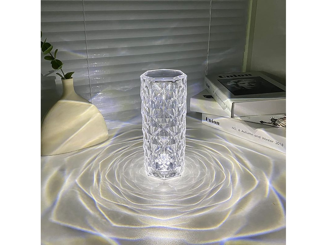 Lámpara De Mesa Led De Cristal Con Control Táctil Regulable, Luz Nocturna Moderna Con Forma De Diamante, Decoración Para Dormitorio/restaurante.