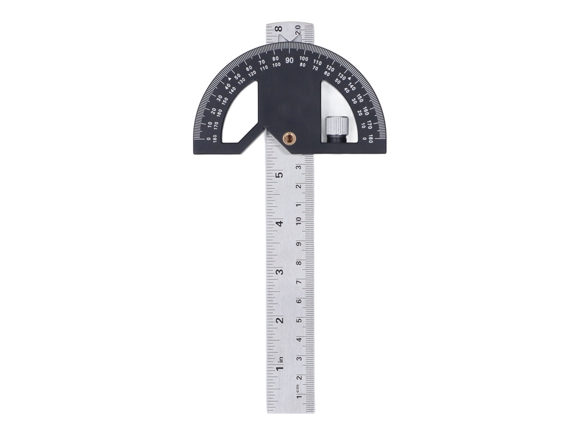 Regla Angular Multifuncional De Abs De 8 Pulgadas Para Carpintería, Ideal Para Medir Y Marcar Bordes.