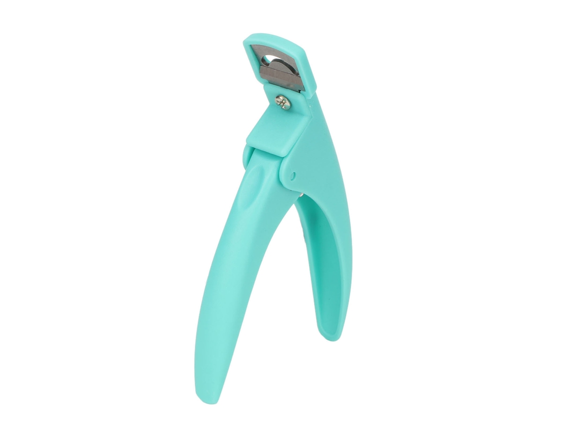 KKML - Cortador de puntas de uñas portátil profesional de acero inoxidable para manicura casera, uñas artificiales verdes
