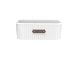 Limpiador ultrasónico, dispositivo de limpieza ultrasónica portátil de 45 Khz (blanco) Chrui
