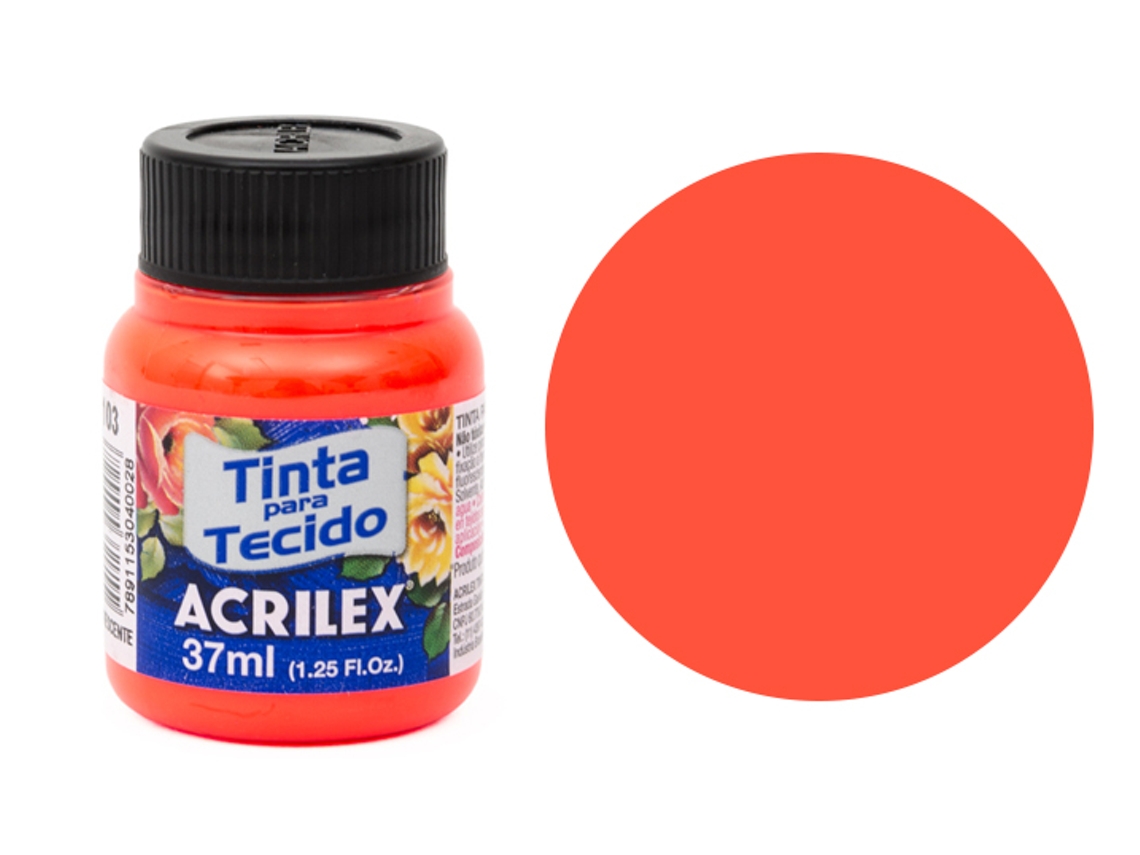 ACRILEX Pintura Textil Fluo Rojo 103