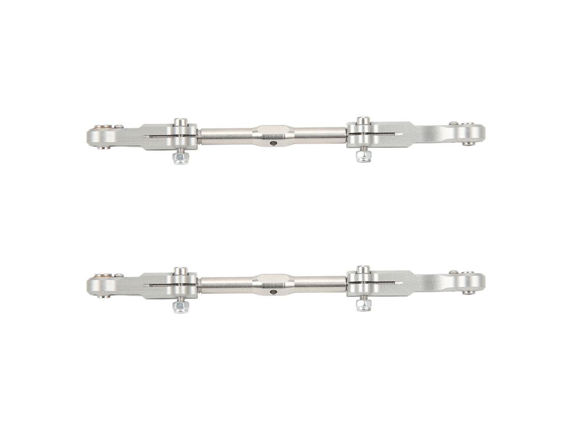 2 Piezas De Varilla De Conexión Superior De Suspensión Trasera De Aluminio Plateado Para Accesorios De Coche Rc Corally Kronos 6s 1/8