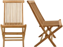 Conjunto De Sillas De Exterior BENEFFITO Salento Castaño (90 x 45 x 40 cm - Teca)