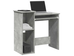 Escritorio | Mesa | Escritorio con estantes 84x40x78 cm Encimera gris cemento