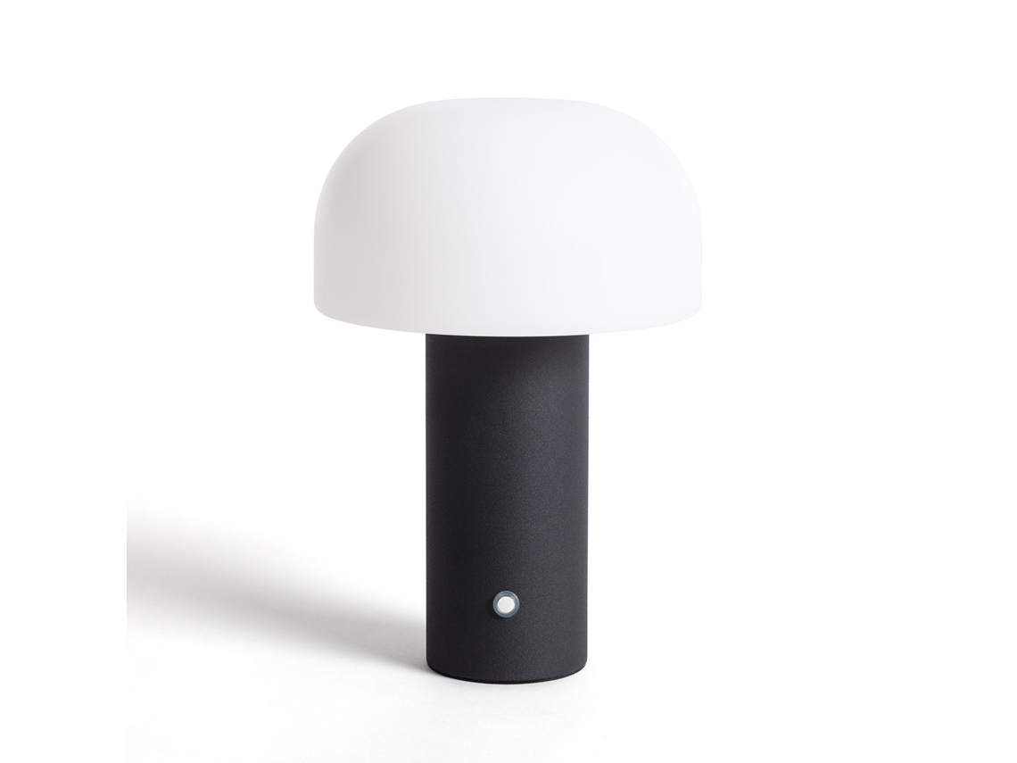 Lámpara De Mesa Led Portátil Metal Con Batería Usb Recargable Leta Preto