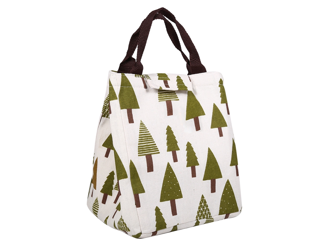 Mochila de lona aislante portátil para almuerzo, bolsa de picnic y organizador con un solo compartimento.