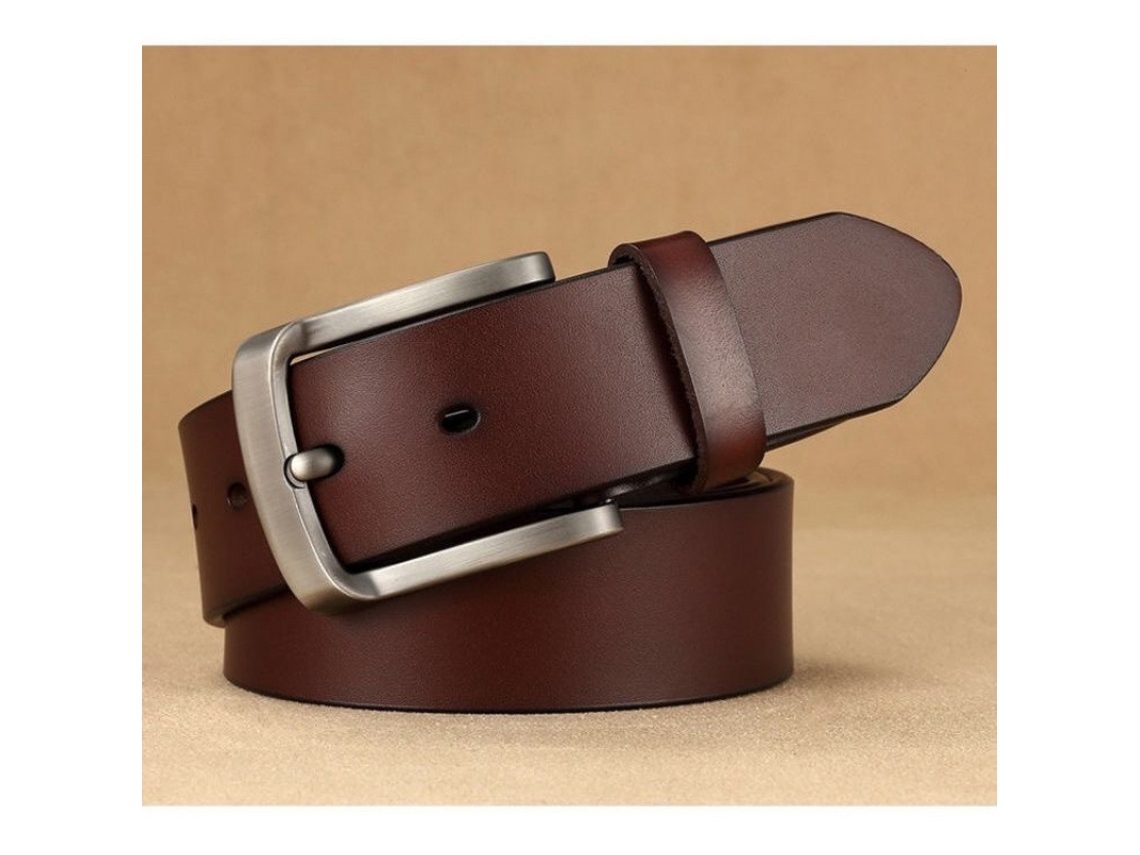 Cinturón de TPU para hombre con hebilla de aguja Yuysan, ancho 3,8 cm, largo 130 cm, color café B13