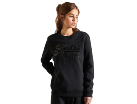 Sudadera SUPERDRY Algodón Mujer (38 - Negro)