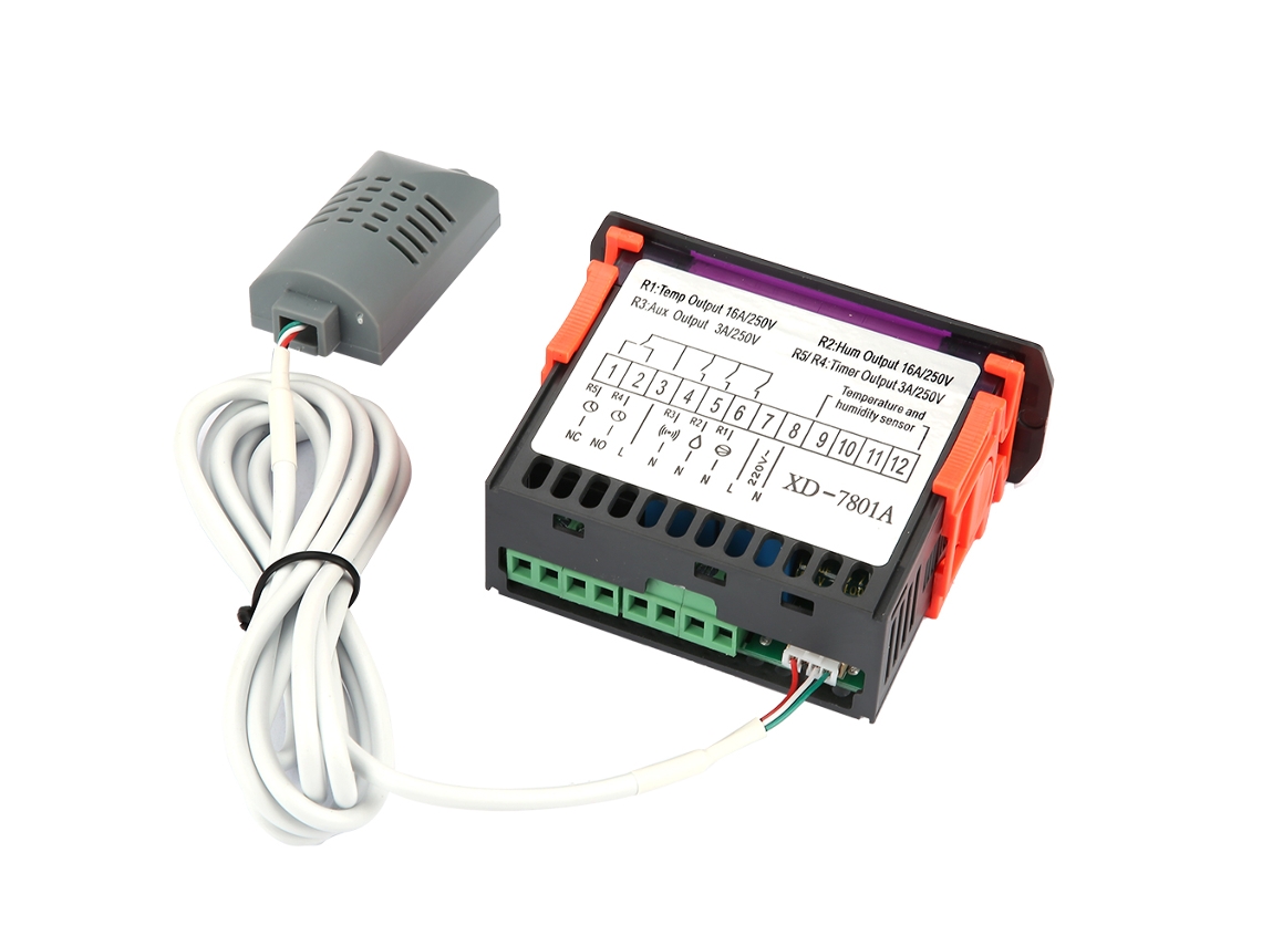 Controlador Automático De Temperatura Y Humedad Para Incubadoras 100-240 Vca Con Sistema Digital