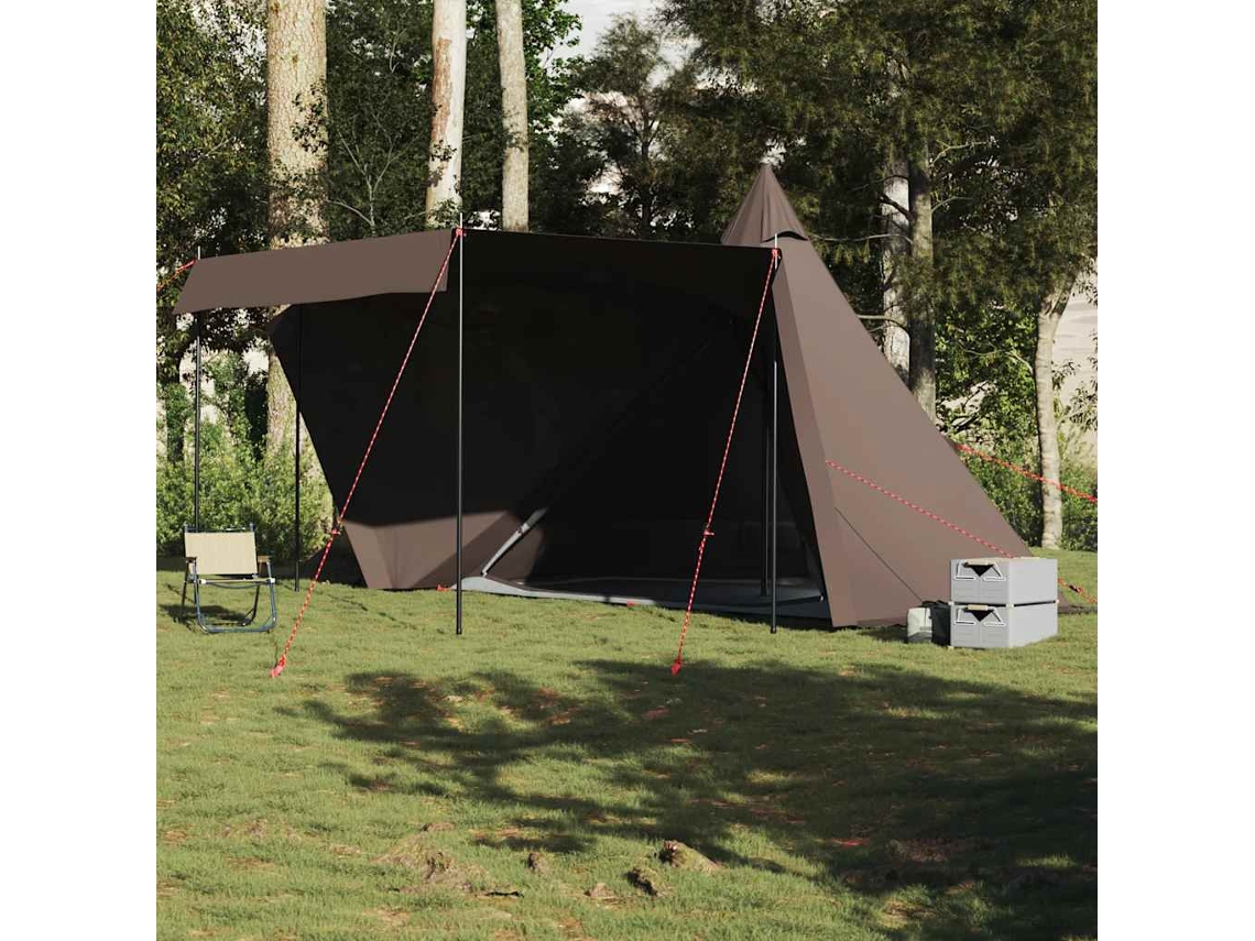 Tienda de campaña tipi familiar para 6 personas, impermeable, marrón, Wsd896098 Lovely Home
