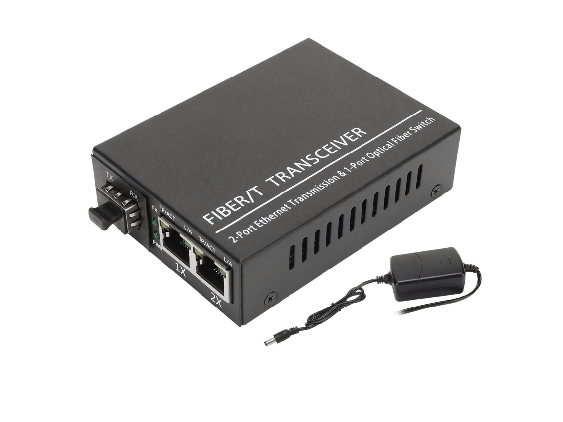 Conversor De Mídia Óptico Transceptor Fibra Sfp Para Rj45 100m Compatível Multifuncional 100‑240v