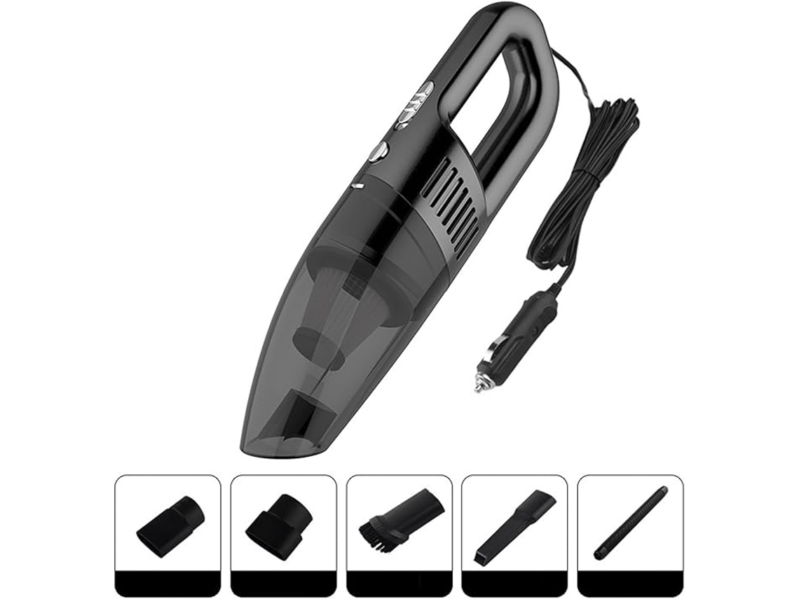 Aspiradora Digitallab para coche, potente, portátil y silenciosa (negra)