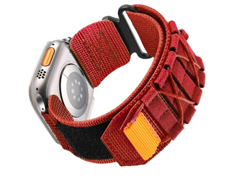 Correa Nylon Militar para Apple Watch Series 6 44Mm Rojo ¡ANTIMPACTO!