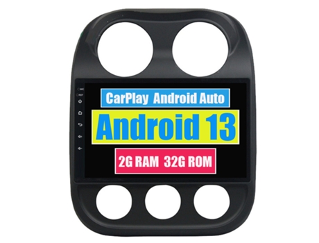 Autoradio Multimedia ROVERONE para Jeep Compass 1 MK 2009 - 2015 CarPlay Android Coche Radio Bluetooth Navegación