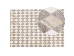 Alfombra BELIANI Seslice de Jacquard, Piel de vaca Beige 160x230
