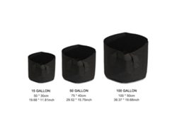Bolsa De Cultivo Negra De 15 Galones Para Plantas, Hortalizas Y Flores De Jardín.