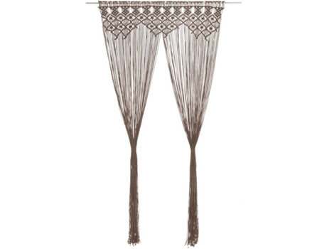 vidaXL Cortina de macramé algodón gris taupé 140x240 cm