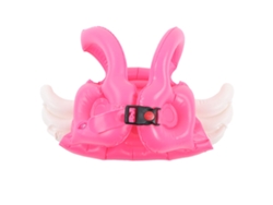 Chaleco Salvavidas Inflable Para Niños, Diseño De Alas De Ángel, Pvc Grueso, Color Rosa.