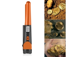 Detector de metales de alta sensibilidad con indicador LED de un botón Detector de oro con funda de tela naranja CHRUI