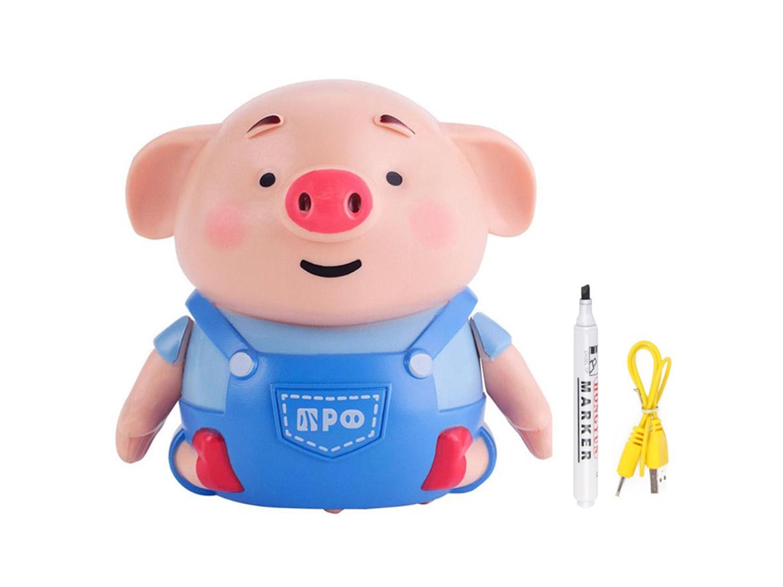 Ats-juguete De Coche Cerdo Inductivo Lindo Con Autoinducción Sigue Línea Dibujada Regalo Para Niños