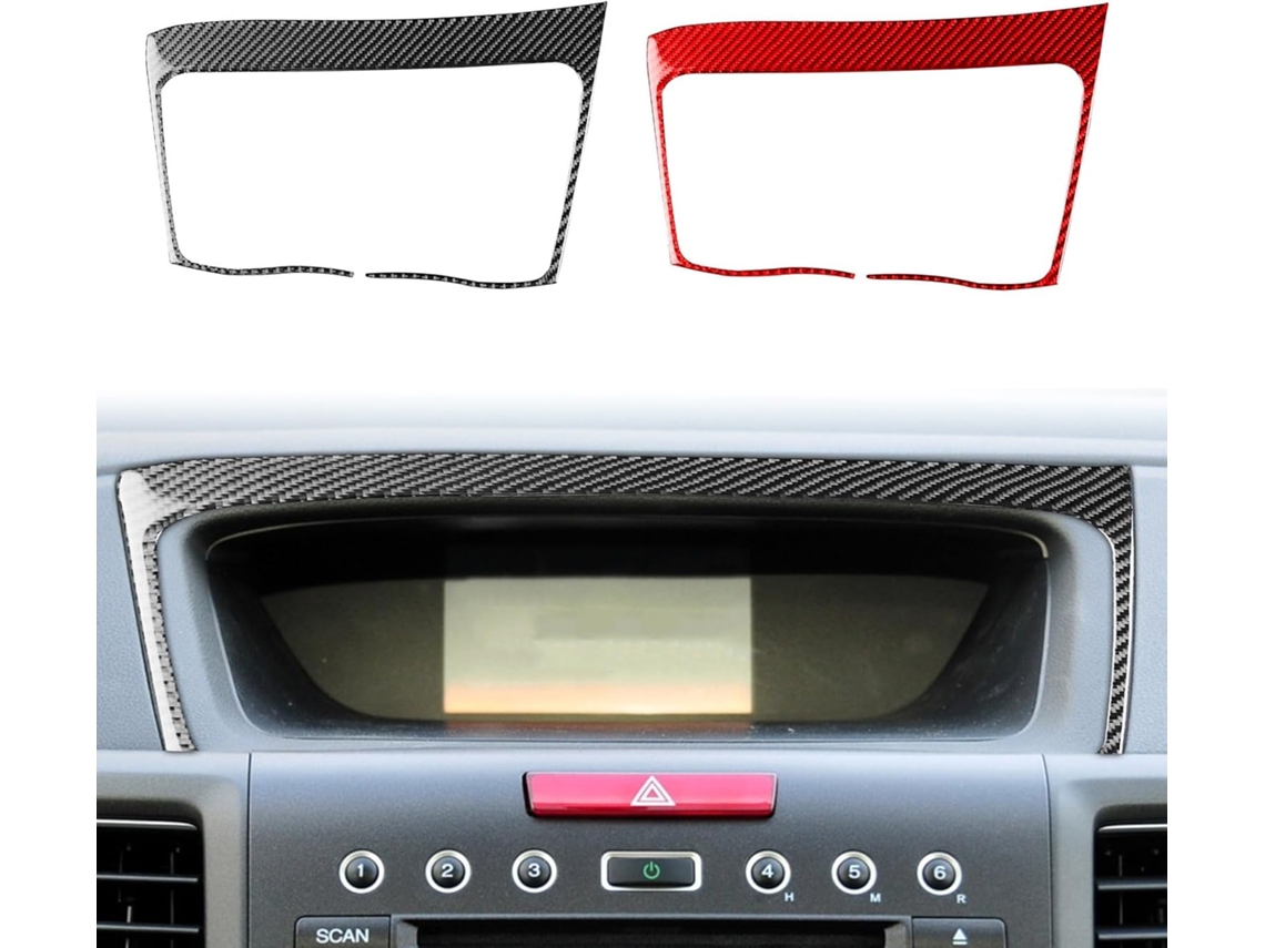 Adhesivo Decorativo Para Panel De Navegación Interior Con Textura Fibra Carbono Crv 2012-2016 (negro, Volante
