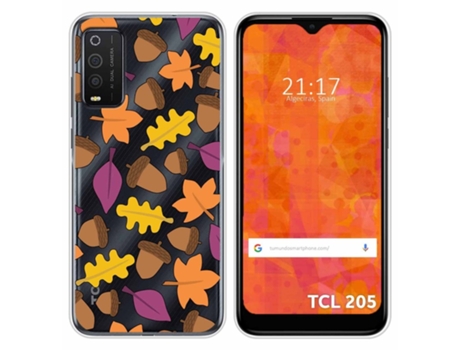 Carcasa TCL 205 TUMUNDOSMARTPHONE Dibujos Transparente Multicolor