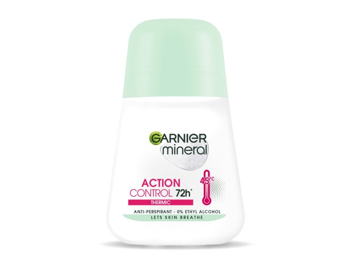 Antitranspirante roll-on térmico Mineral Action Control, 50 ml, Garnier