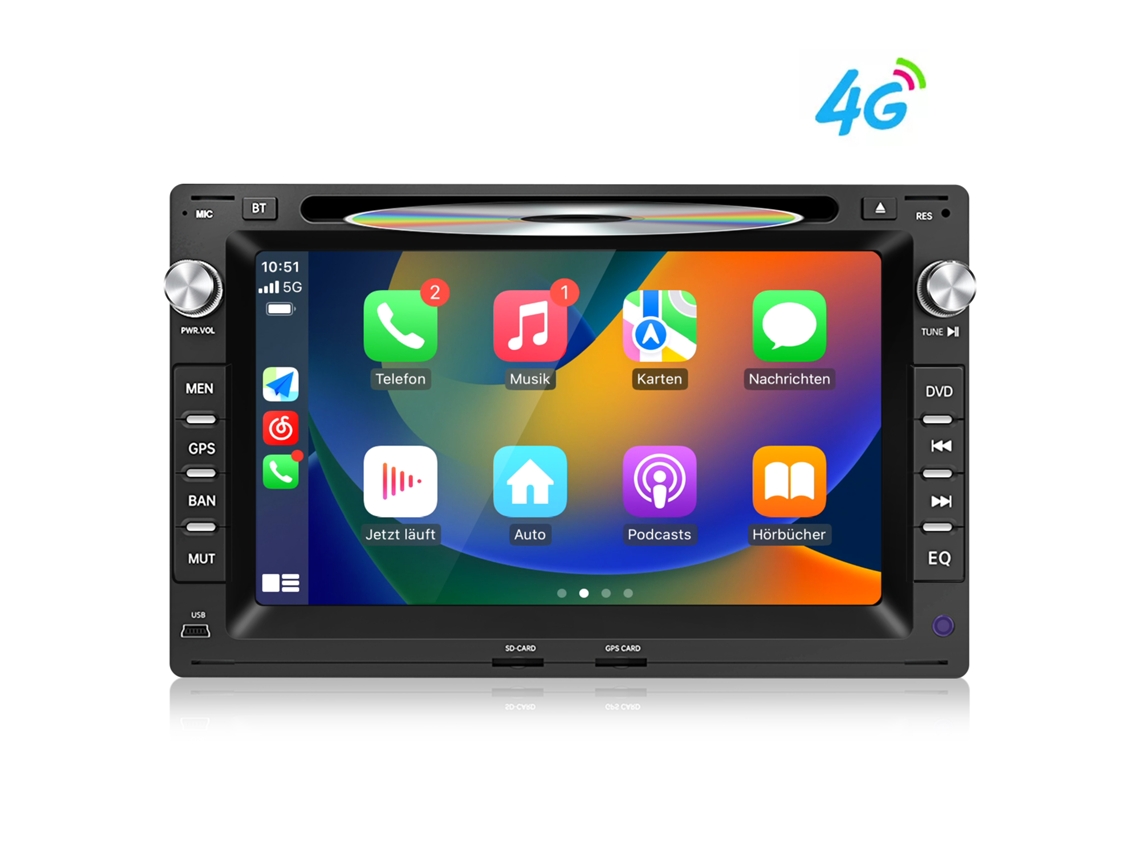Autorádio Para Vw Polo 9n Golf Jetta Mk4 Passat B5 | 8-core | 4GB+64GB | Carplay Sin Fio | Swc