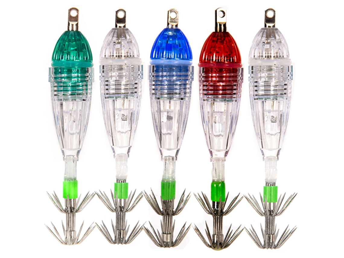 5 Luces Led Subacuáticas Para Pesca Nocturna Con Anzuelos, Encendedor De Calamares, Resistente Al Agua.