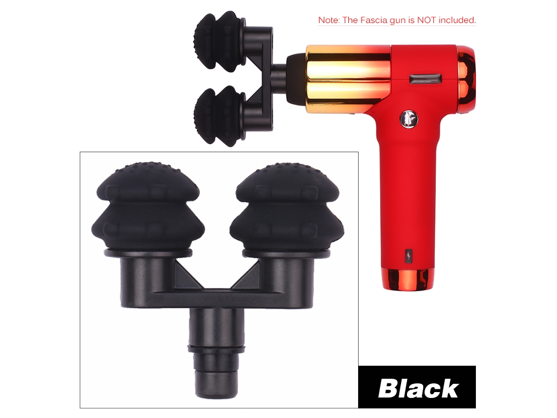 Cabezal De Masaje Fascial De Doble Hongo Con Cojín De Aire, Negro/naranja