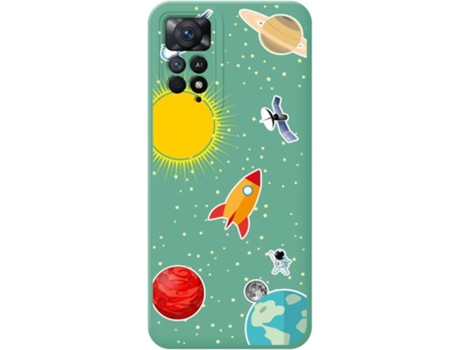 Carcasa Xiaomi Redmi Note 11 Pro TUMUNDOSMARTPHONE Silicona Líquida Dibujos Espacio Verde