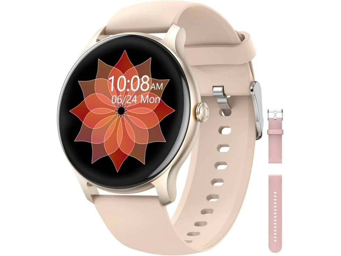 Reloj inteligente para mujer 2022 HD táctil, resistente al agua IP68, monitor de sueño, frecuencia cardíaca Bestvite (beige)