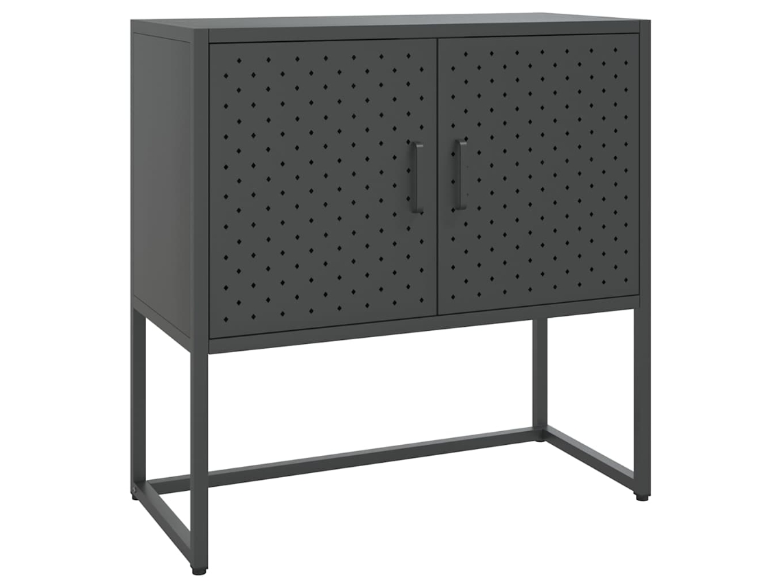 Aparador de 75x35x75 cm, acero antracita, MAISON EXCLUSIVE