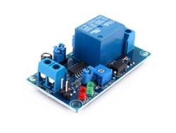 Módulo de relé de retardo de 12 V CC con temporizador, interruptor de retardo de 8 rangos, potenciómetro y protección contra polaridad inversa | Sin marca